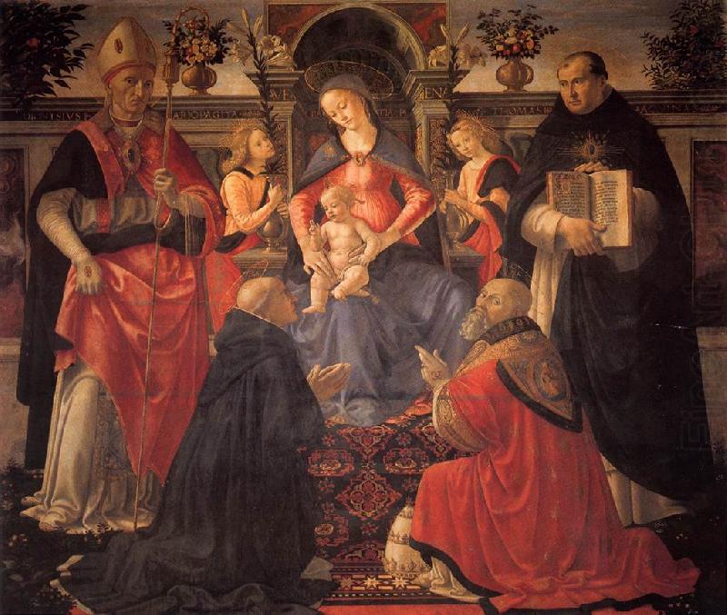 Madonna and Child Enthroned between Angels and Saints, GHIRLANDAIO, Domenico